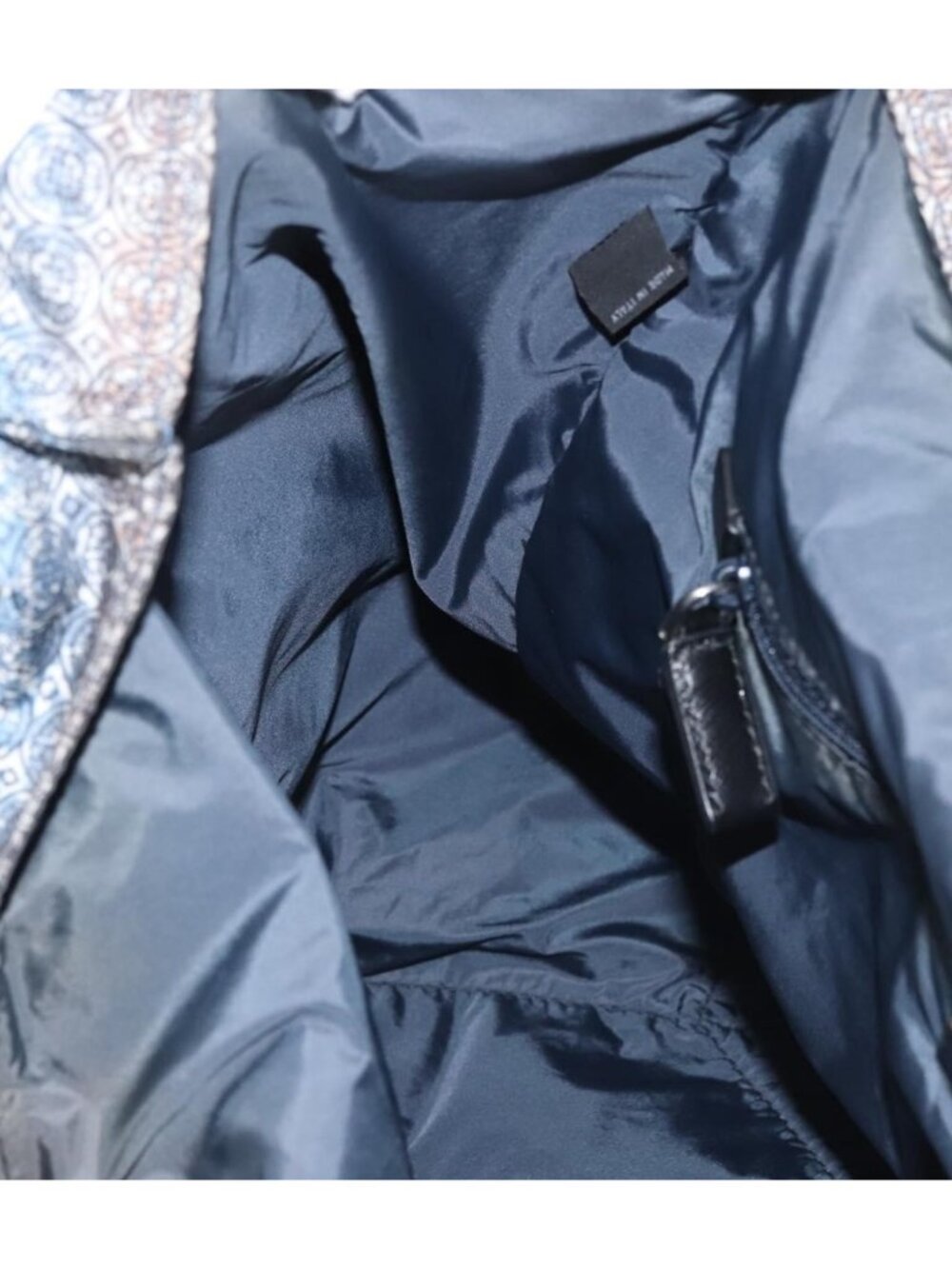 PRADA Tote Bag Nylon Blue Silver - Picture 12 of 14